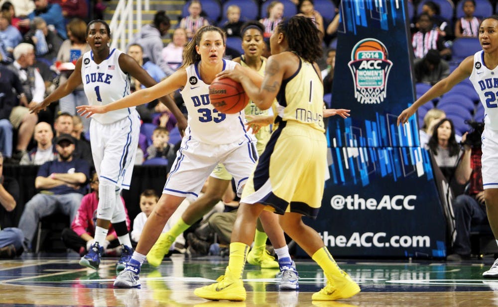 Playing at the top of Duke's zone defense, Haley Peters has found a way to make life for opposing offenses difficult.
