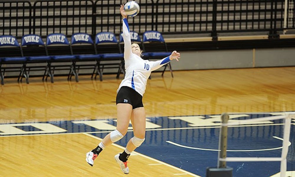 Setter Kellie Catanach sits just 75 assists shy of 5,000 after recording 34 Friday night.