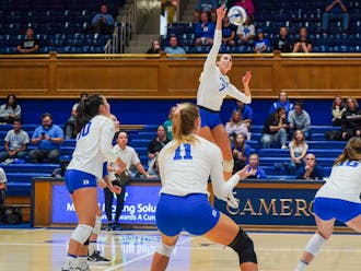 Senior Gracie Johnson etched her name into the Duke volleyball record books this season, hitting 1,000 career kills in October. 