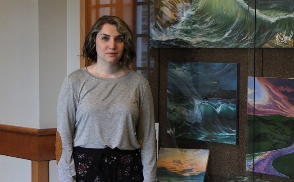 <p>Senior Kelsey Graywill's exhibit "Imagined Places" is on view at the Duke Clinics Building through Oct. 30.</p>