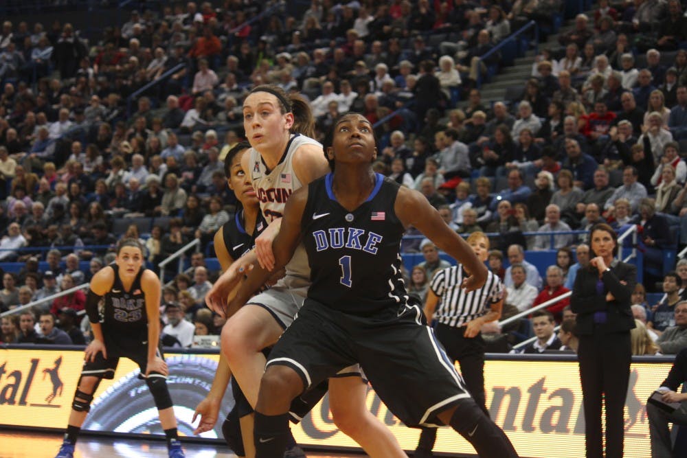 Senior Elizabeth Williams had a team-high 15 points in Monday's loss to No. 2 Connecticut.