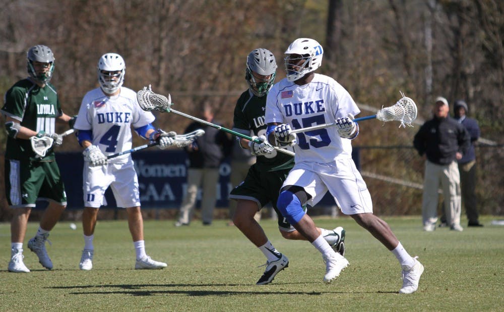 Junior midfielder Myles Jones will look to power Duke to an upset of top-ranked Syracuse.