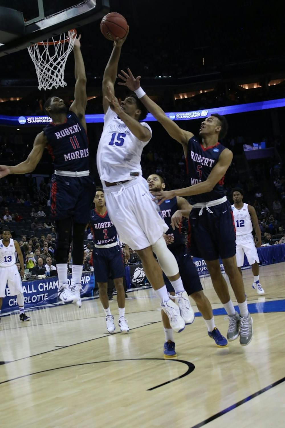 Jahlil Okafor scored 21 points in his NCAA tournament debut.