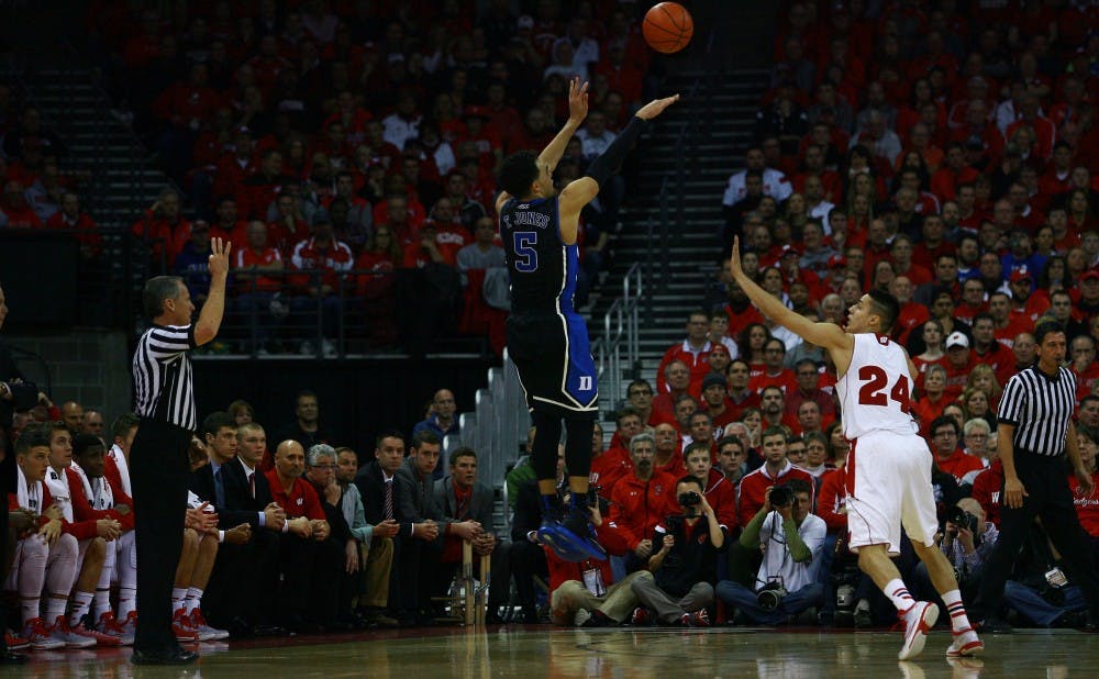 Freshman Tyus Jones went for a team-high 22 points as Duke took down No. 2 Wisconsin Wednesday.