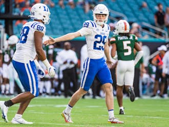 Sophomore kicker Todd Pelino will be a key component of Duke's special teams unit this year.