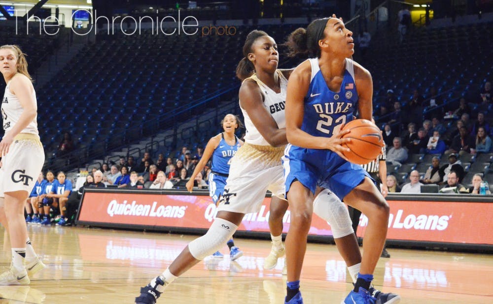 <p>Senior Oderah Chidom stayed out of foul trouble and helped control the interior for the Blue Devils with four blocks, also adding 12 points.</p>