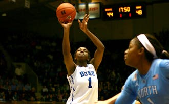 Junior Elizabeth Williams scored a career-high 28 points in the Blue Devils’ loss to North Carolina last week.