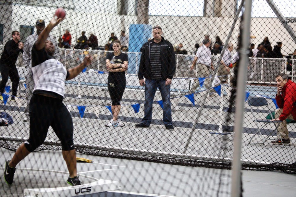 Michelle Anumba won her first competition of the spring, taking first in the shot put at the UNC Invite.