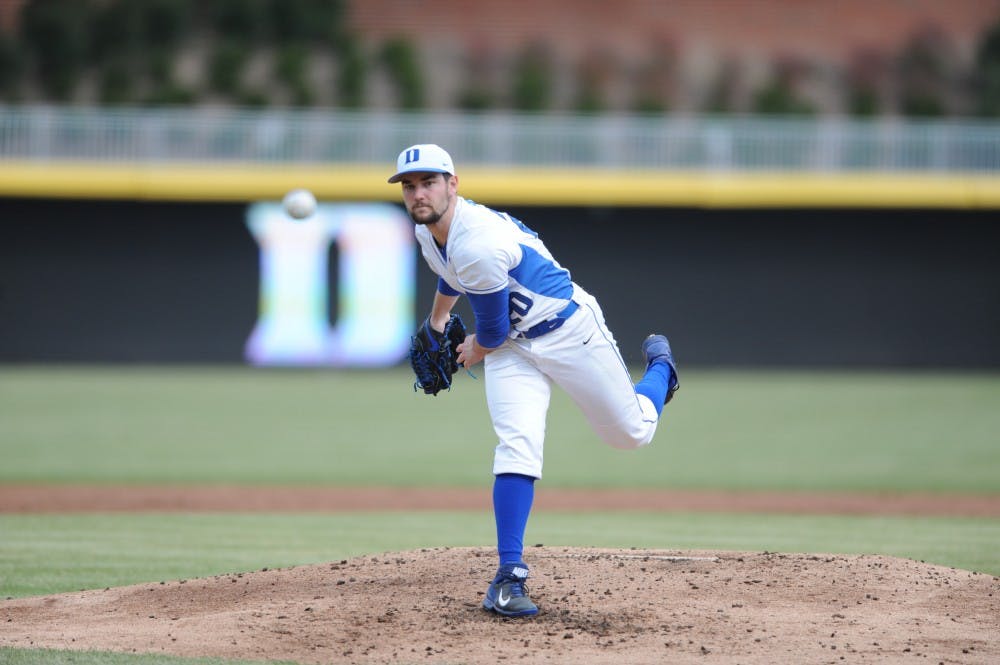 <p>Trent Swart tossed six shutout innings in his second start of the season Saturday, but the Blue Devil bats were silenced and could not give him any run support.</p>