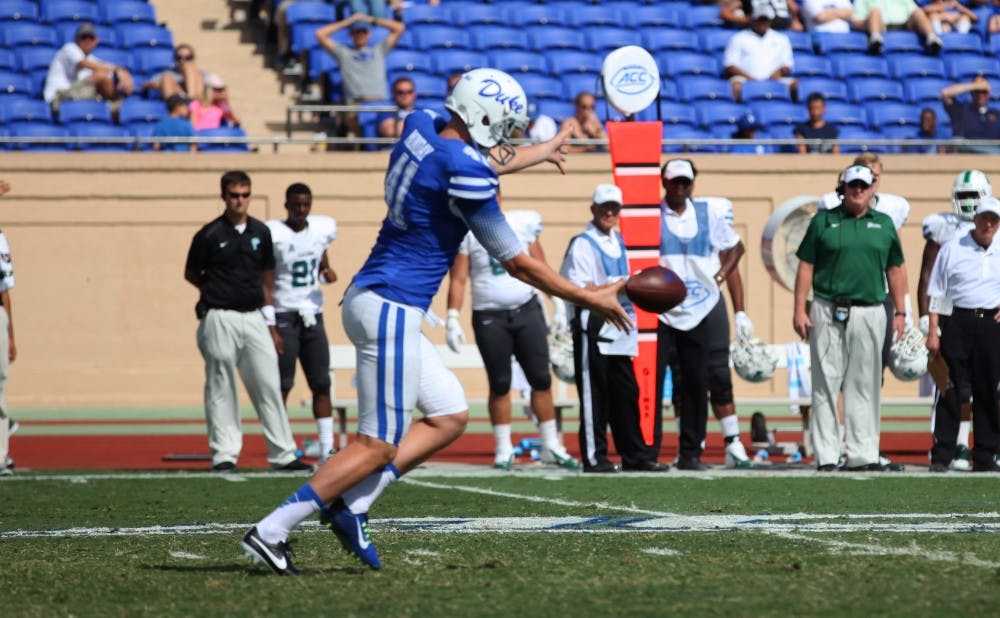 <p>Punter Will Monday ranked third in the ACC with 43.0 yards per punt in 2014.</p>
