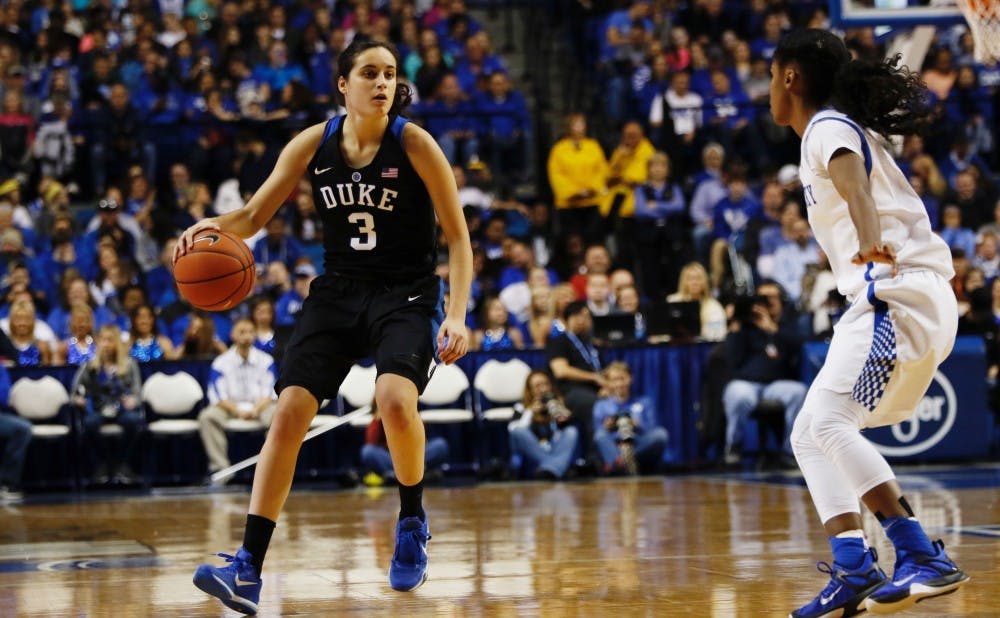 Freshman Angela Salvadores delivered nine points, as Duke's freshman class accounted for 33 of the Blue Devils' 61 points.