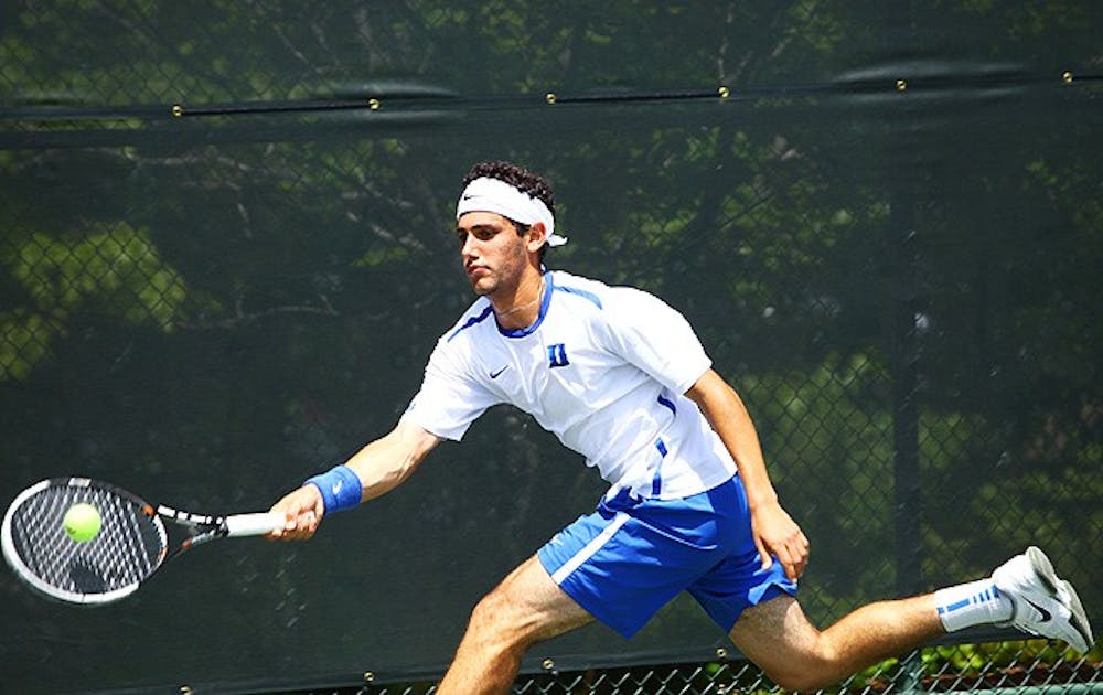 Fred Saba was one of four Blue Devils to drop singles matches after the team held a commanding 3-0 lead against Wake Forest.