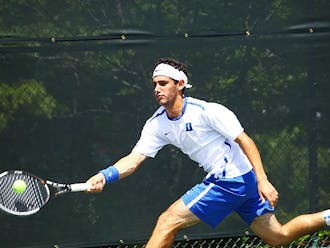 Fred Saba was one of four Blue Devils to drop singles matches after the team held a commanding 3-0 lead against Wake Forest.