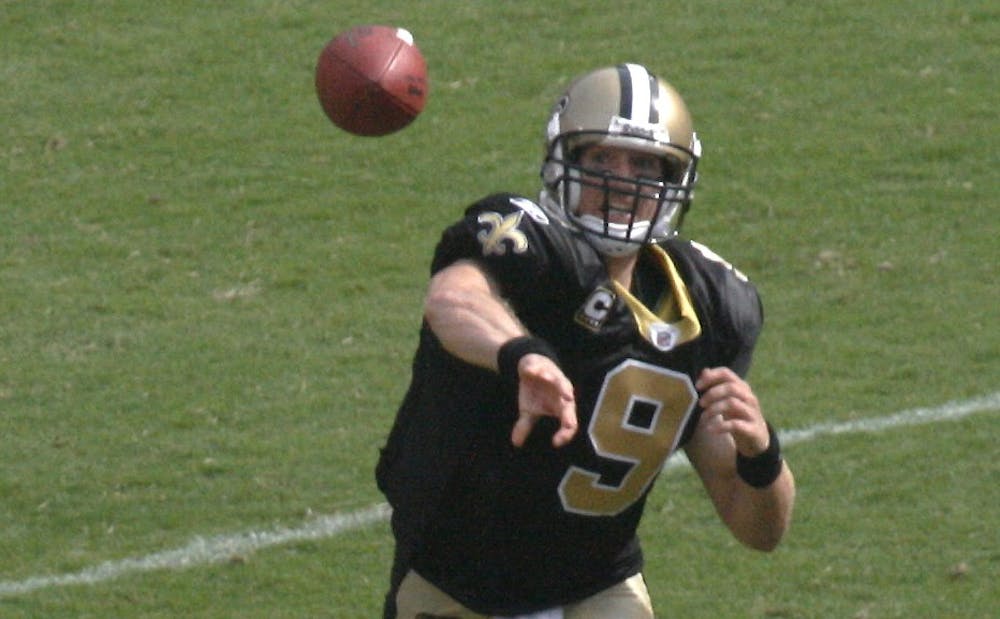 Columnist Danielle Lazarus admits that her pickup of Drew Brees off the waiver wire was for reasons other than his abilities under center.