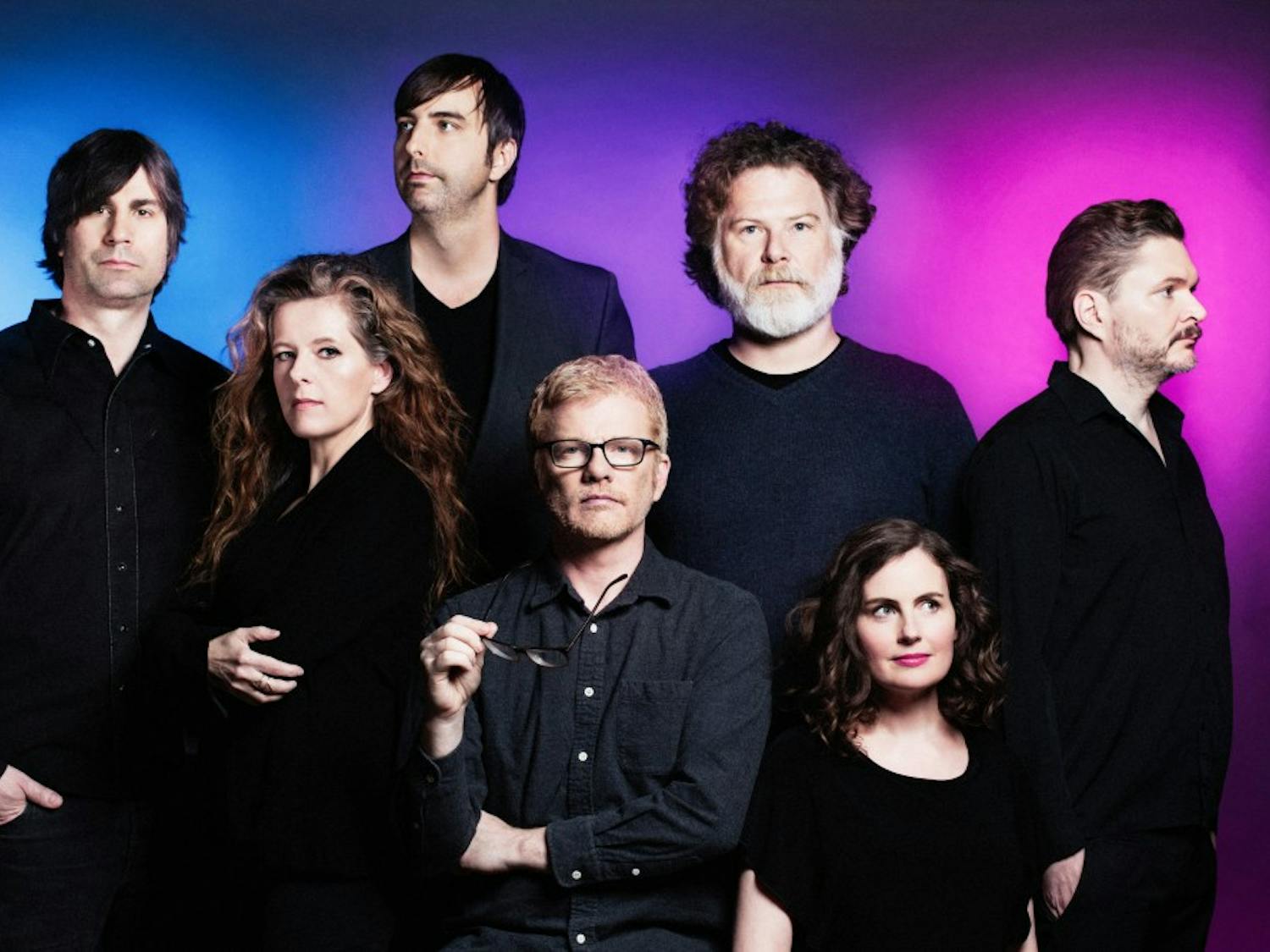 Carl Newman, front center, and The New Pornographers just released their seventh album "Whiteout Conditions."