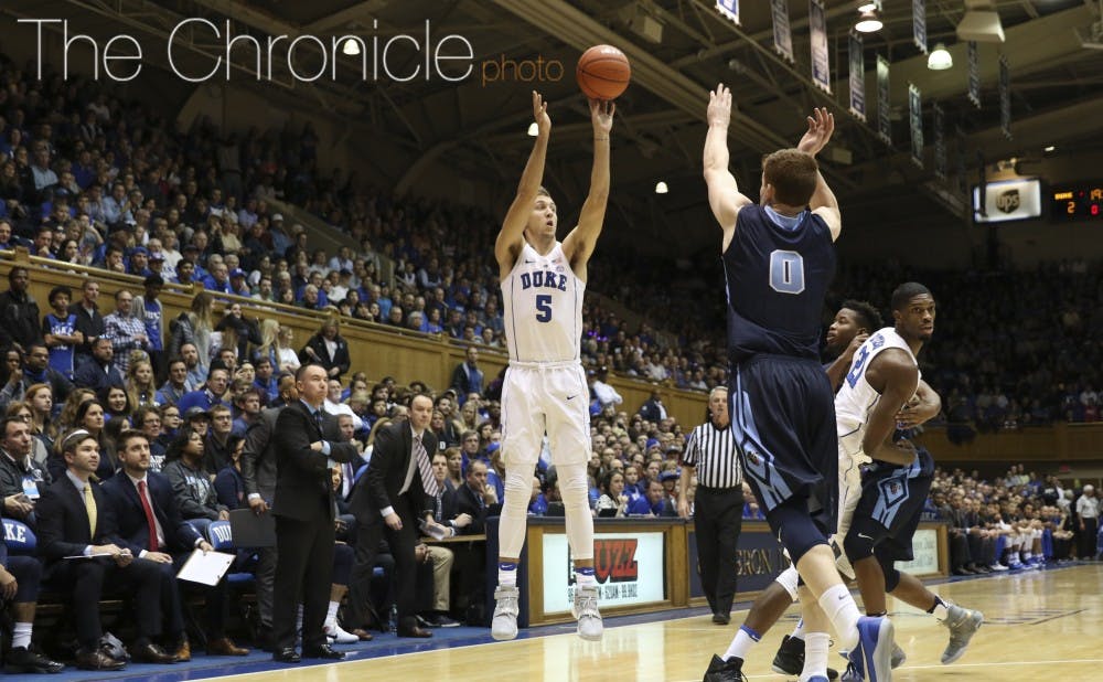 <p>Luke Kennard poured in a career-high 35 points on just 16 shots from the field against Maine.</p>
