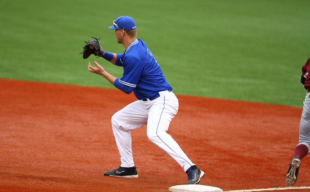 Freshman Justin Bellinger drove in the winning runs in Duke's six-run ninth Saturday.