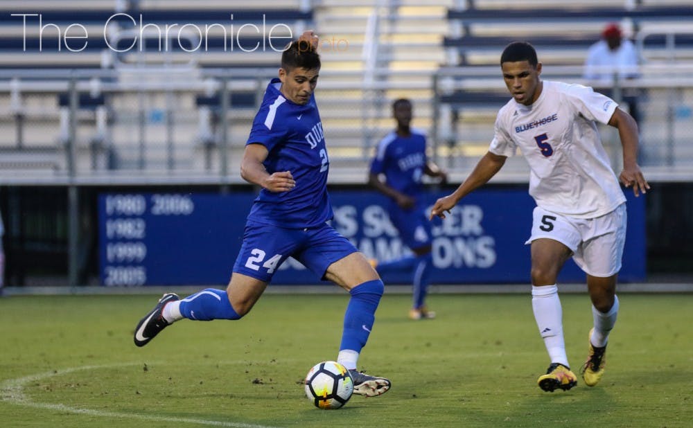 <p>Brian White scored his third goal of the season in between two second-half weather delays, but Duke could not hold on for the win.&nbsp;</p>