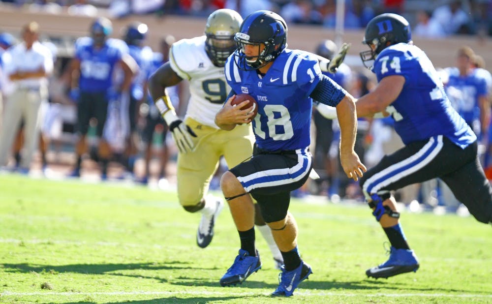 Quarterback Brandon Connette completed just 15-of-28 passes for 122 yards in a 38-14 loss to Georgia Tech Saturday.