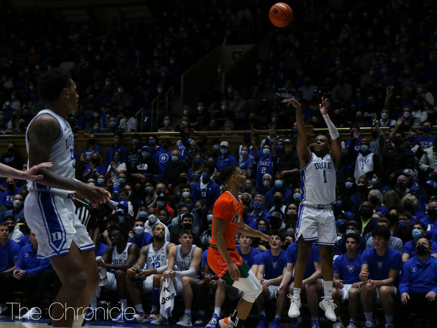 Freshman guard Trevor Keels found his stroke from downtown early, hitting two threes in the first half. 