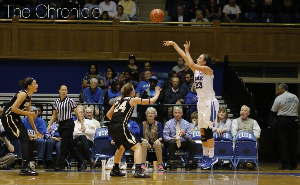 <p>Redshirt sophomore Rebecca Greenwell and the Blue Devils will go up against another high-scoring backcourt when Duke takes on Minnesota Thursday at Cameron Indoor Stadium.</p>