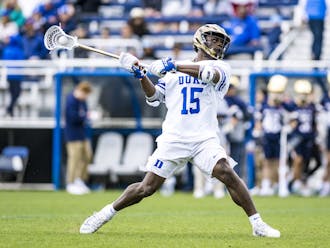 Nakie Montgomery scored a hat trick in Duke's victory over North Carolina.