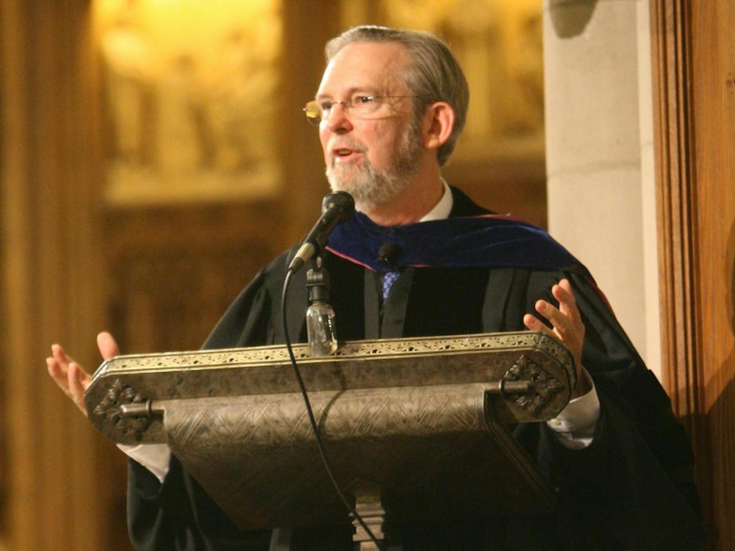 Richard Hays, pictured above, served Duke as a professor and scholar on the New Testament since 1991 before becoming Dean of the Divinity School.