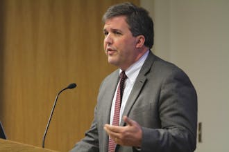 Gregory Jones, vice president and vice provost of global strategy and programs, gave a presentation at the Academic Council meeting Thursday.
