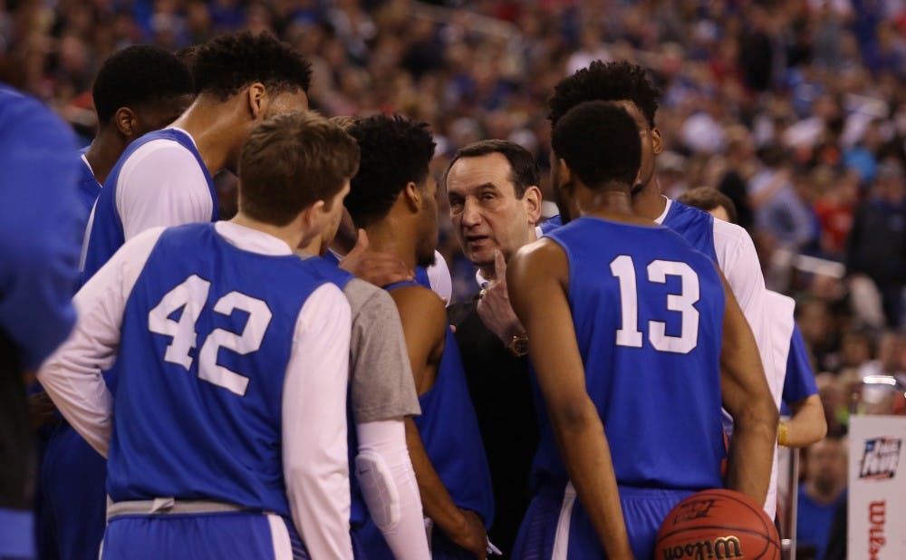 The Blue Devils held their Final Four open practice in front of thousands of fans in Indianapolis Friday afternoon.