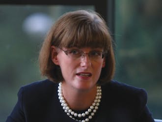 Ellen Moran, former communications director for the Obama administration, spoke Wednesday at the Sanford School for Public Policy about the role women’s issues play in the 2012 election.