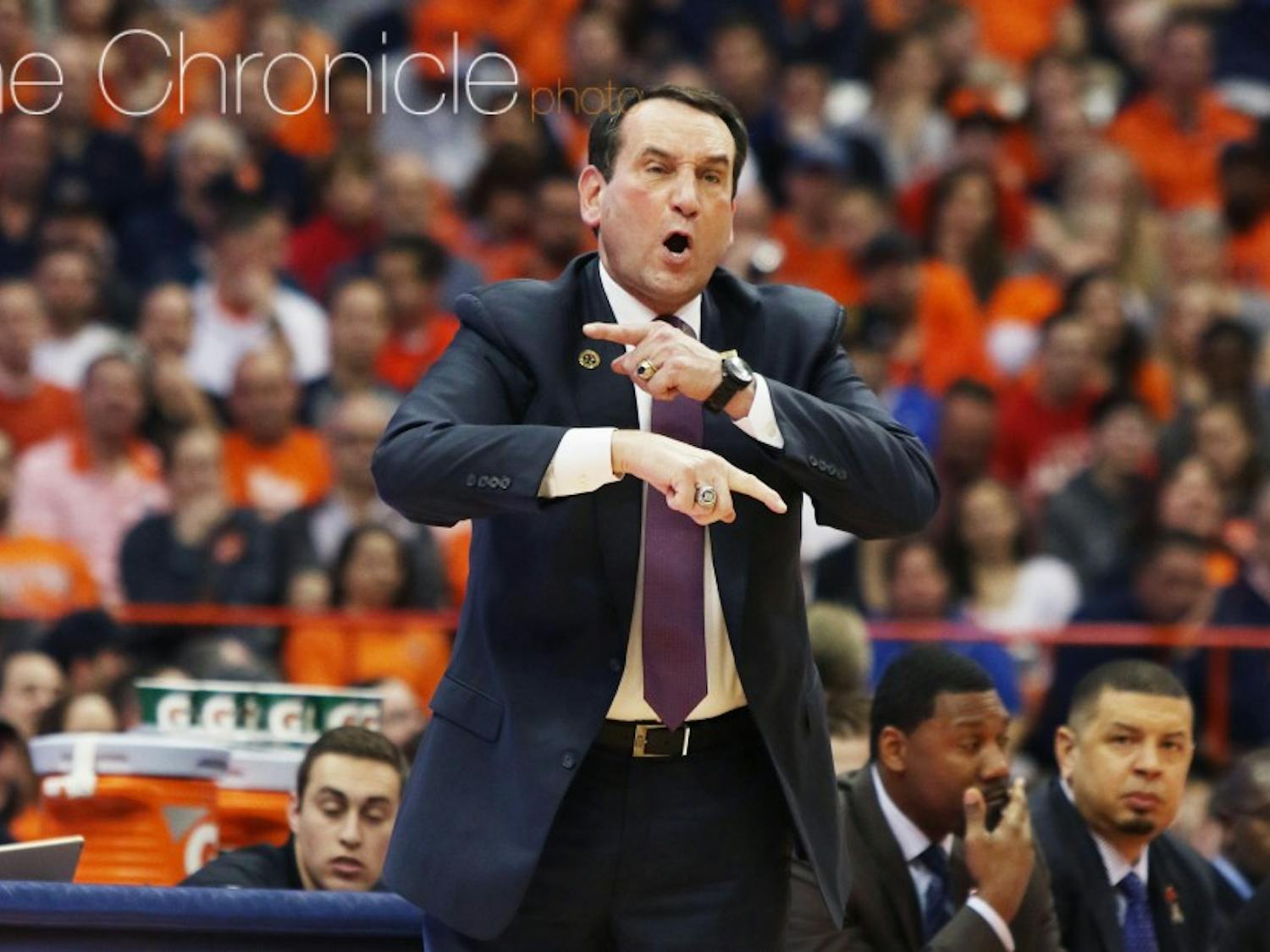 Head coach Mike Krzyzewski has had to manage injuries and high expectations for his latest stacked recruiting class.