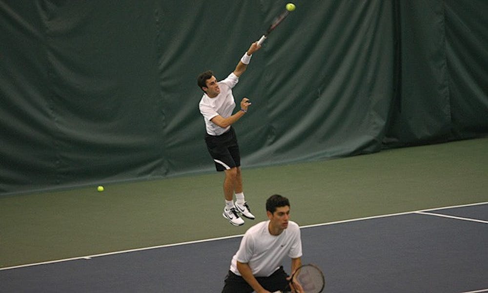 Fred Saba and Jared Pinsky were responsible for the meet’s most exciting match—a back-and-forth 9-8 (10-8) tie-break win over Alex Llompart and Alfredo Moreno.