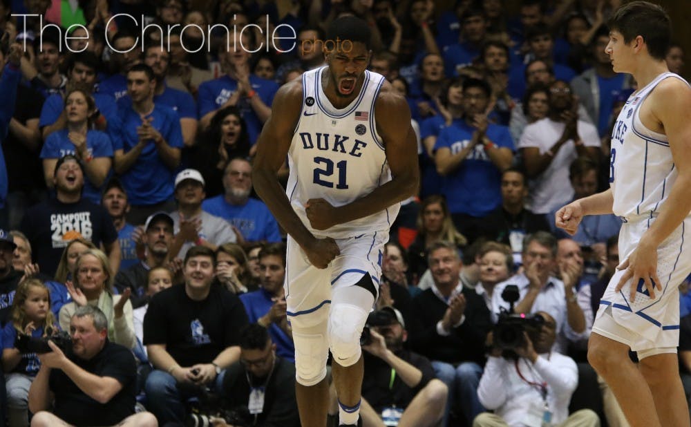 <p>Graduate student Amile Jefferson struggled shooting but had a career-high 18 rebounds.&nbsp;</p>
