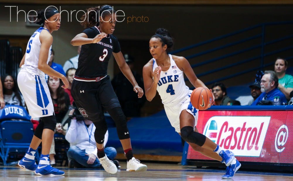 <p>Junior Lexie Brown and the Blue Devils are coming off their biggest win of the season against then-No. 3 South Carolina.&nbsp;</p>