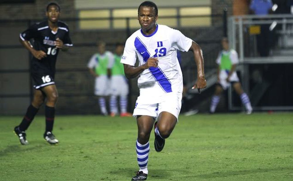 <p>Sophomore Jeremy Ebobisse got the scoring started for Duke with a strike in the seventh minute Friday.</p>