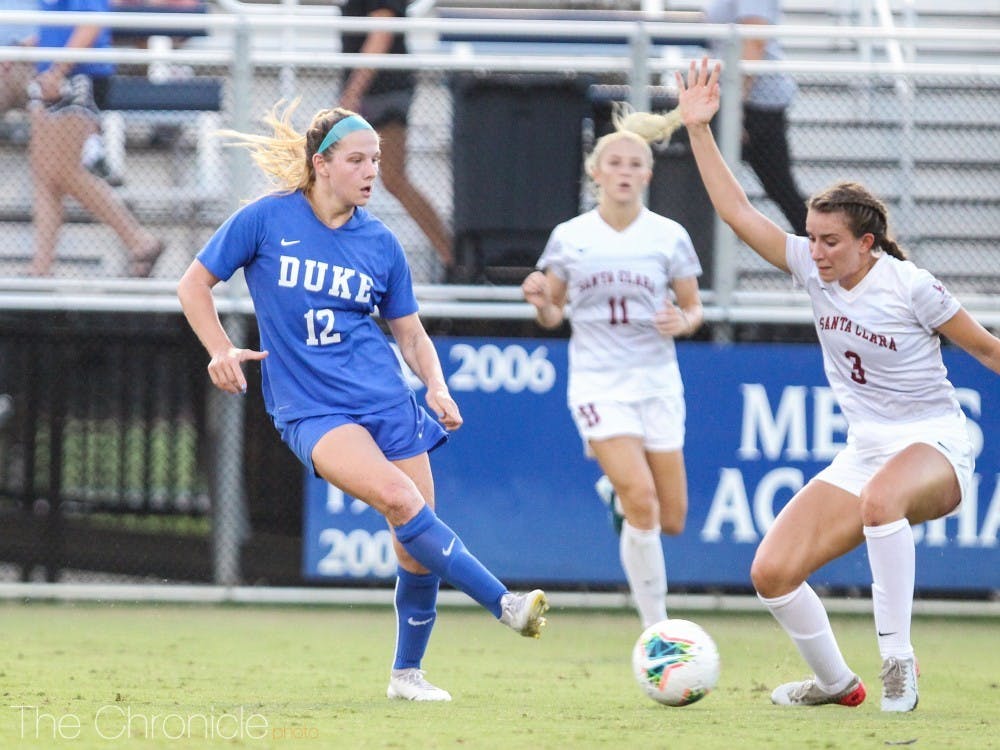 Marykate McGuire had Duke's best scoring opportunity of the night, but could not finish for a goal.