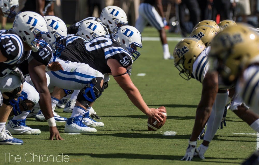 Duke is losing three starters on its offensive line to graduation and its offensive line coach to Mississippi State.