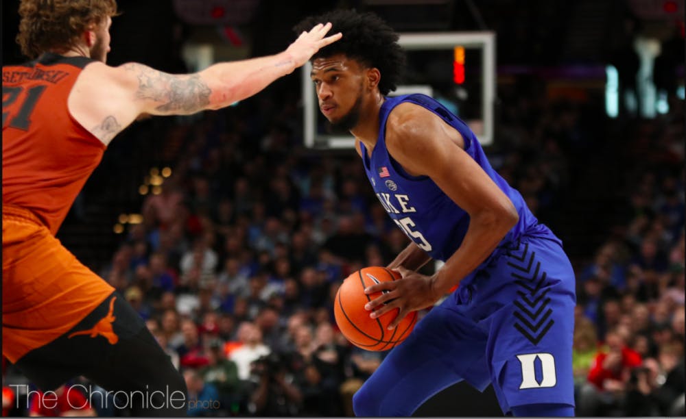 Marvin Bagley III wore Duke's exclusive jerseys in his historic 34-point, 15 rebound performance Friday. 