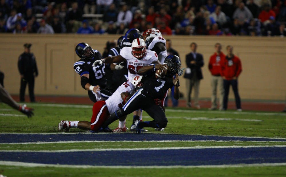 Anthony Boone struggled and threw three interceptions before he was replaced by backup Brandon Connette late in the third quarter.