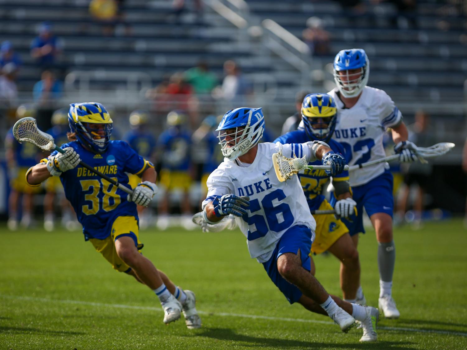 Jake Naso's domination in the circle is a key part of Duke's lethal attack.