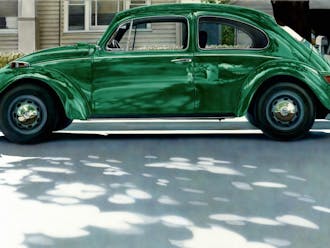 Don Eddy's "Green Volkswagen" (1971) is on view until Feb. 25, 2018 in the Nasher's exhibit "Disorderly Conduct."