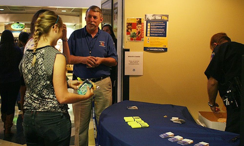 The Duke University Police Department hosted its first Tips n’ Treats, which provides a forum for students to speak with officers about safety concerns, at the Marketplace Monday.