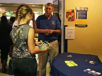 The Duke University Police Department hosted its first Tips n’ Treats, which provides a forum for students to speak with officers about safety concerns, at the Marketplace Monday.