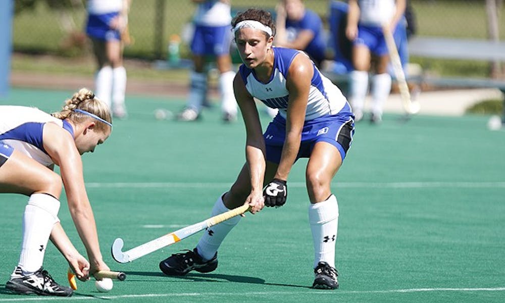 Senior Lauren Miller scored Saturday, but Duke was beaten 2-1 by Virginia to put a possible bid to the NCAA tournament in jeopardy.
