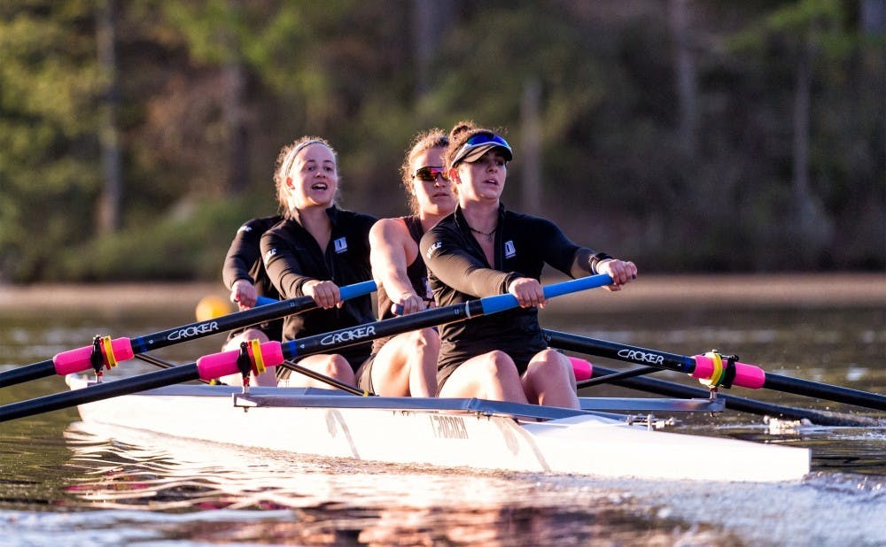 Four of Duke's five boats beat Michigan State Saturday morning.