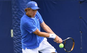 Duke's Cale Hammond won his singles draw at the Wake Forest Invitational.