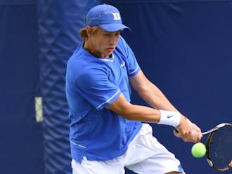 Duke's Cale Hammond won his singles draw at the Wake Forest Invitational.