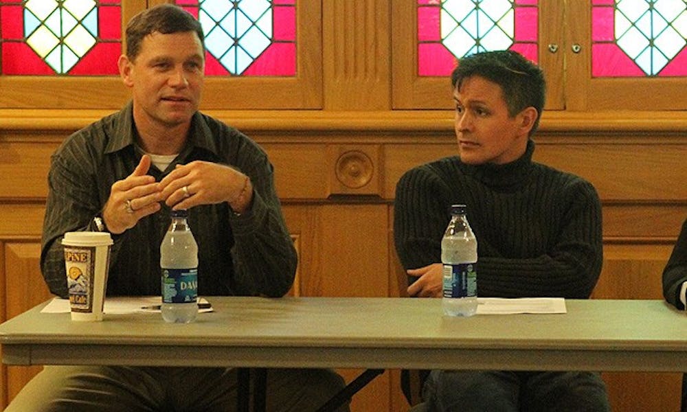 Col. Kevin Colyer and Professor Sean Metzger participate in a panel discussion hosted by Duke Political Union, evaluating the consequences of the military’s controversial “don’t ask, don’t tell” policy.