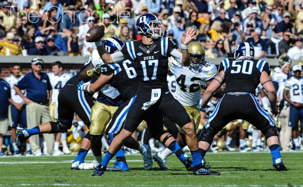 Redshirt freshman quarterback Daniel Jones had 378 total yards and two touchdowns but the Blue Devils came up short Saturday.&nbsp;