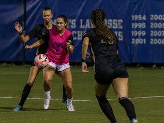 Duke freshman Kat Rader netted two early goals to lead the Blue Devils past Wake Forest at home.